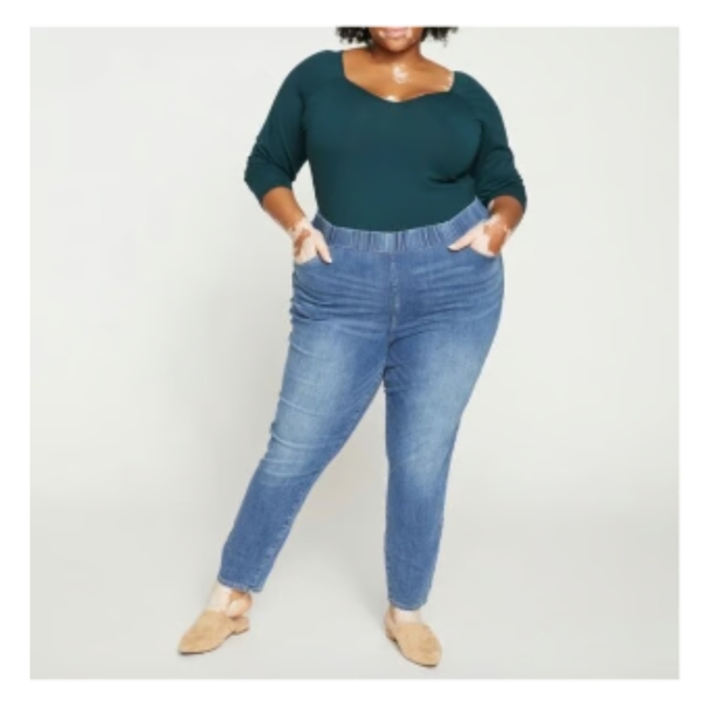Universal Standard ComfortDenim Dont Call Them Jeggings - Western Blue Wash